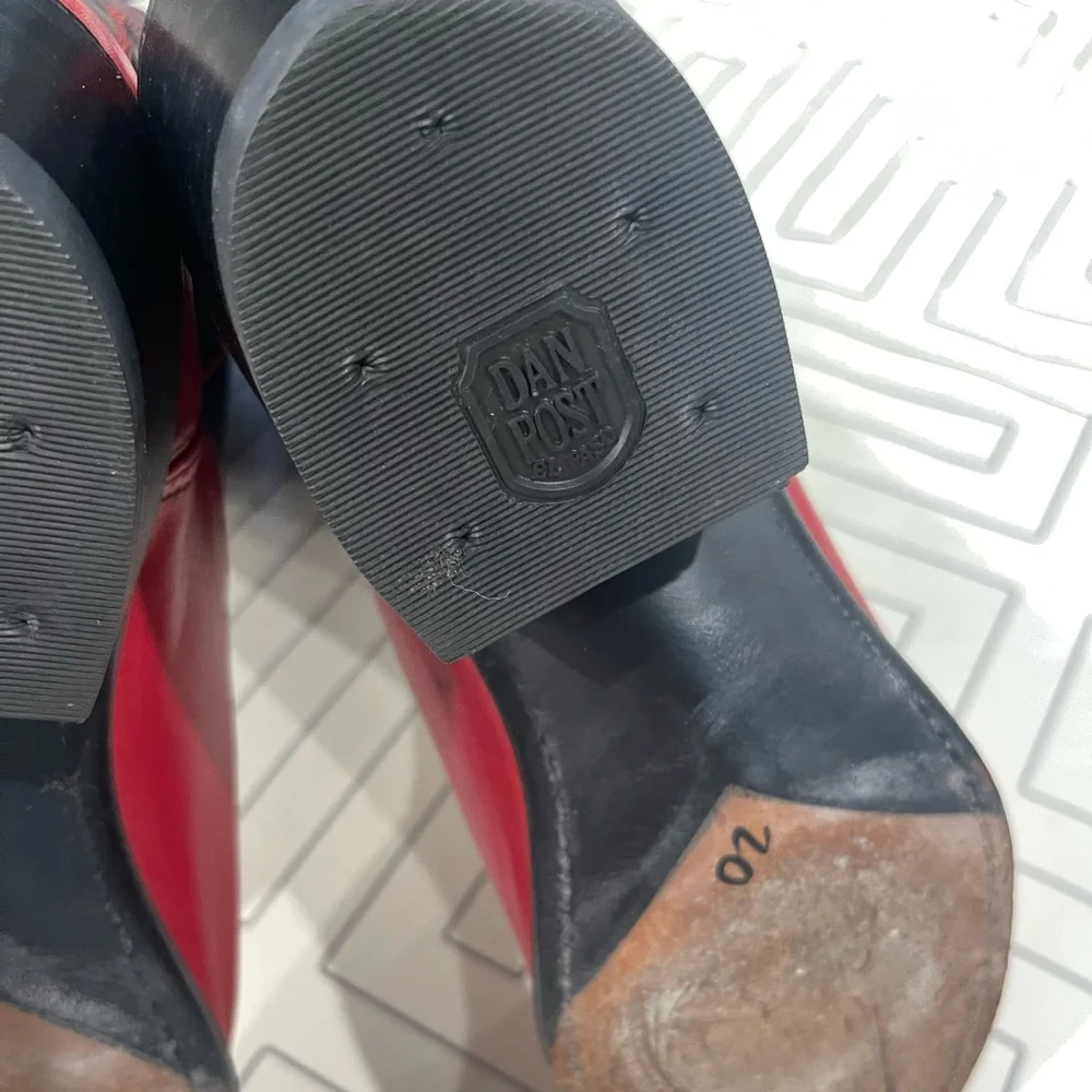 Dan Post Red and Black Cowgirl Boots - Picture 10 of 10